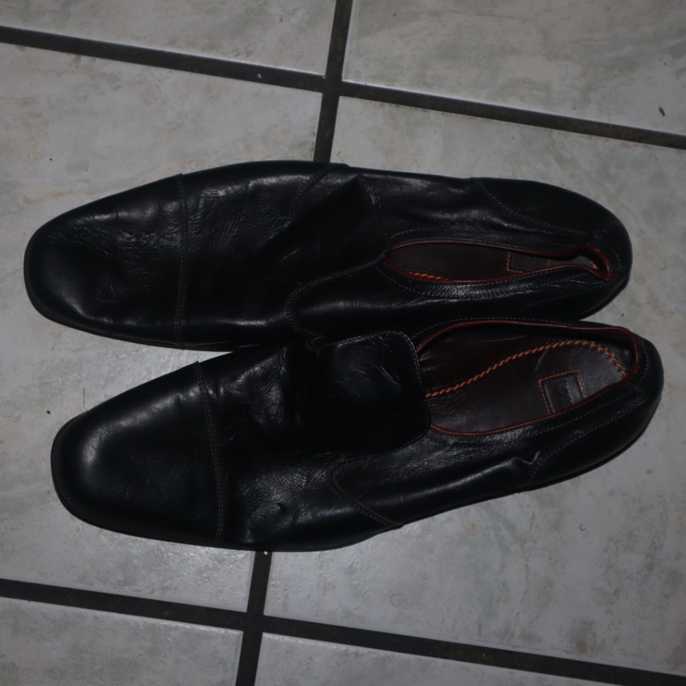 Black Hand Crafted Loafers Mens Size 45